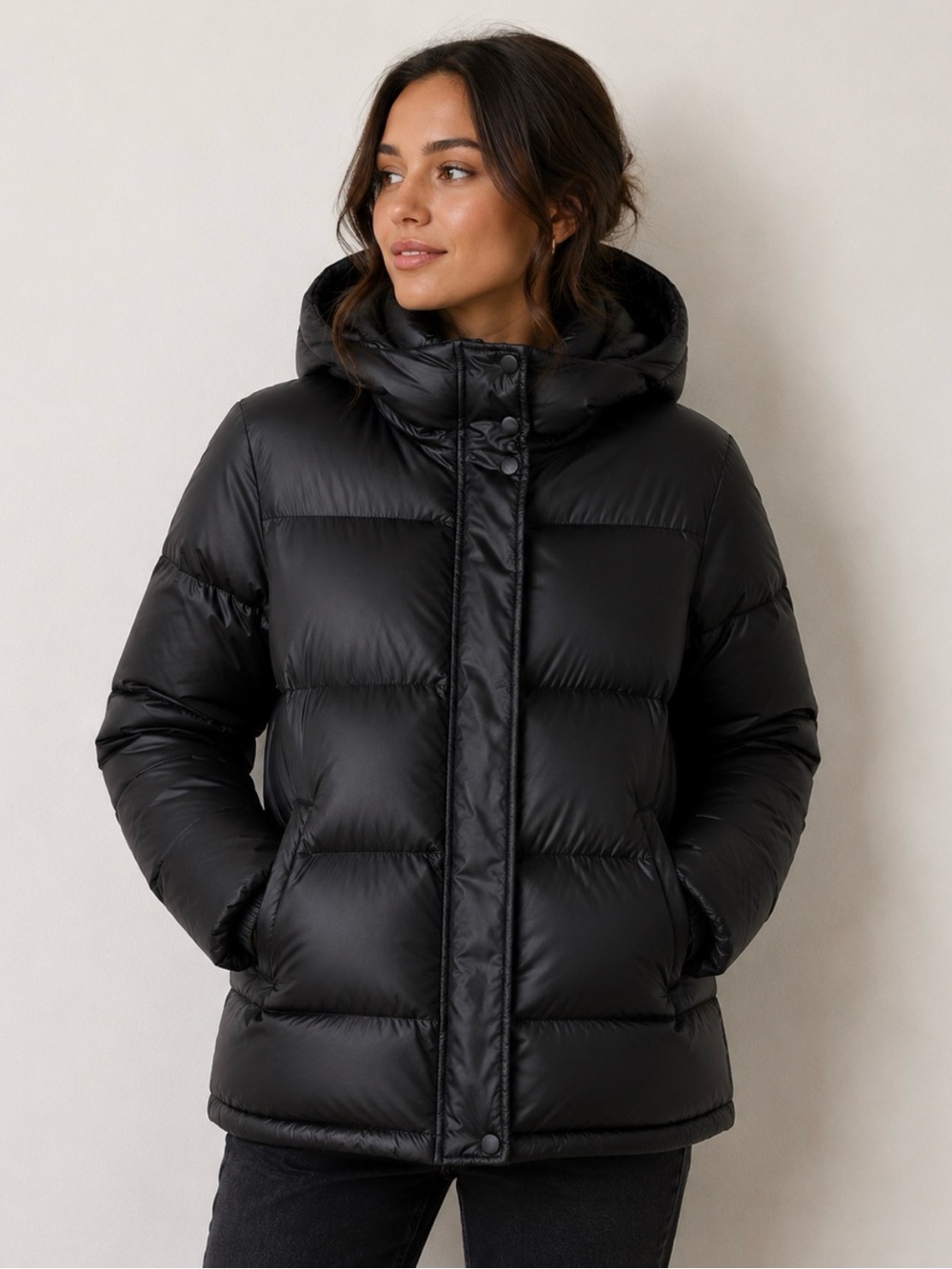 Roots 800 DOWN FILL Black Puffer Jacket